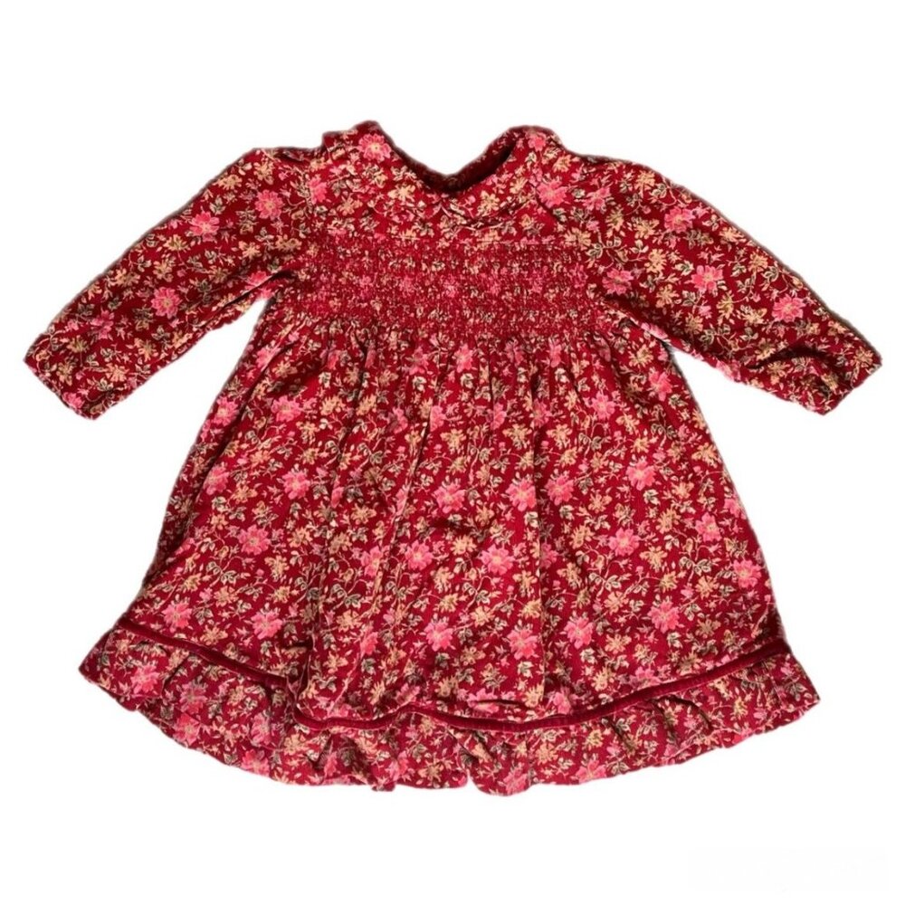 Agabang Corduroy Dress Peter Pan Collar